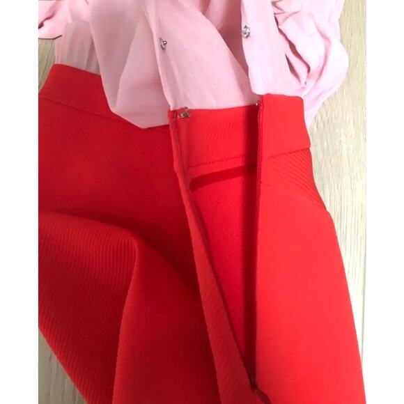 Maje Reggio Silk Pink Orange Contrast Dress Size M - Picture 8 of 11